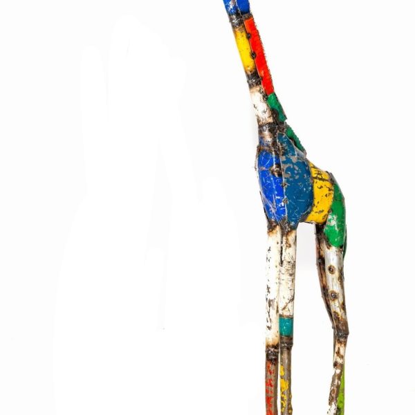 Metal colourful giraffe for indoors and outdoors