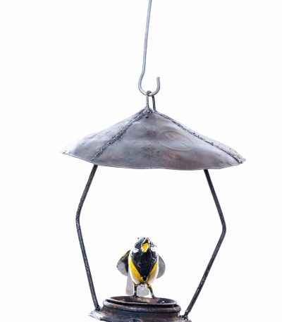 METAL GREAT TIT HANGING BIRDFEEDER