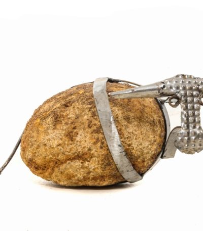 Zimba-Arts METAL AND STONE NATURAL SMALL COW