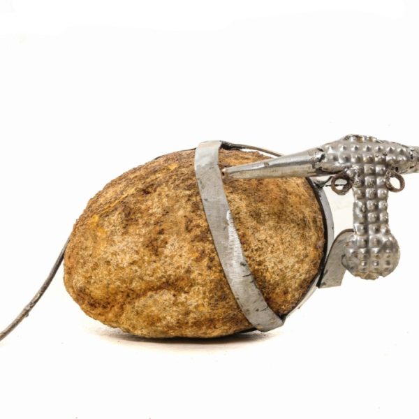 Zimba-Arts METAL AND STONE NATURAL SMALL COW
