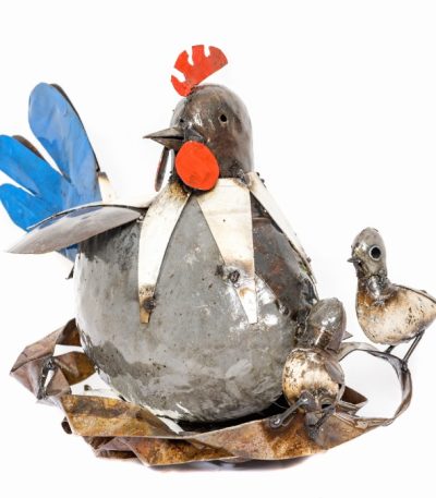 Zimba-Arts METAL NATURAL HATCHING HEN